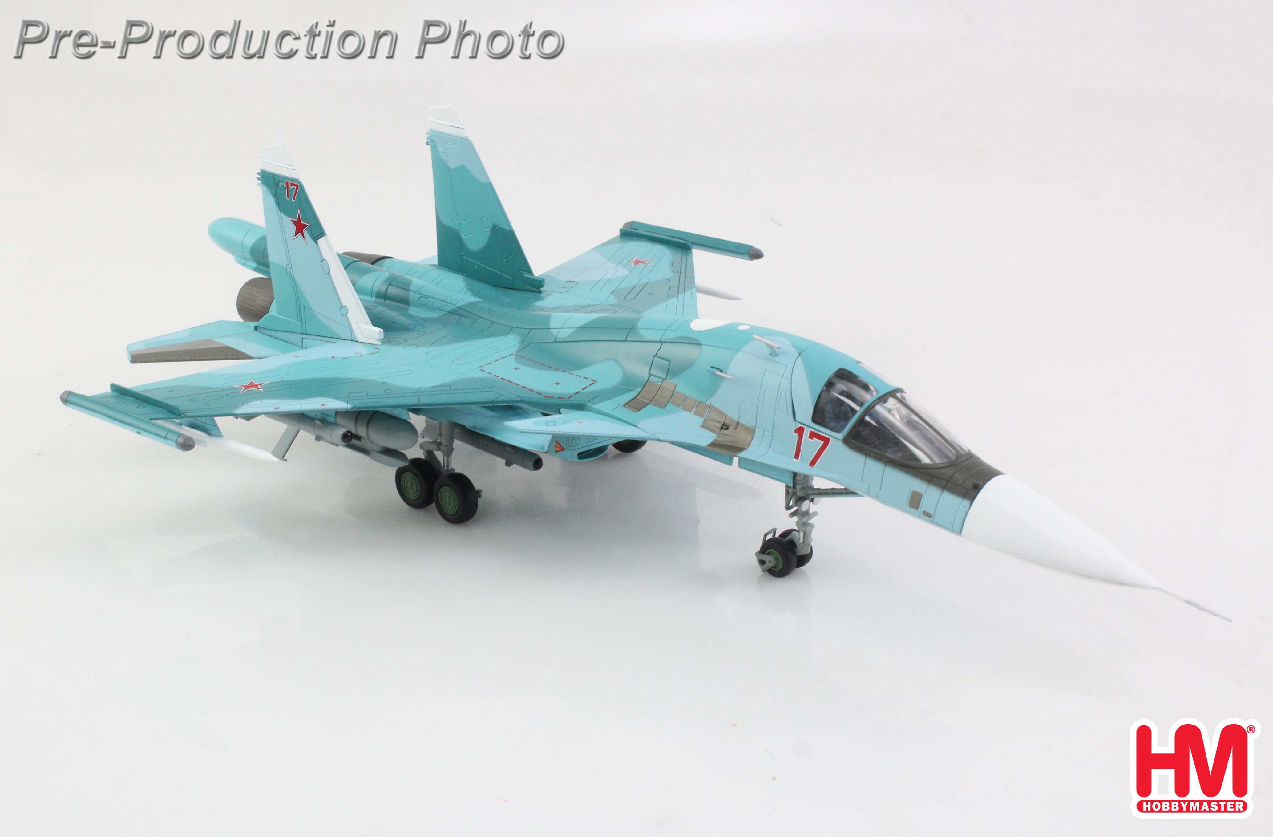 Su-34 Fighter Bomber Red 17, Russian Air Force (w/FAB-1500 guide bomb)